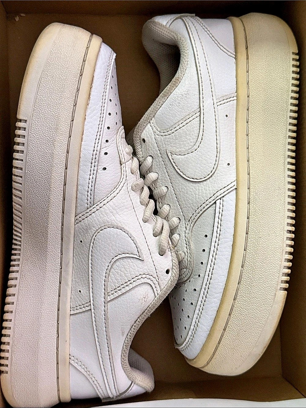 Nike Court Vision Alta Triple White Sneakers White US 7.5